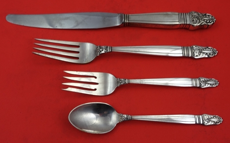 Dinner 4-pc Setting availability based on stock listed below - Norse by International - Sterling 